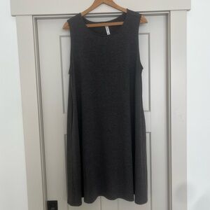 Elegant Charcoal Sleeveless Dress